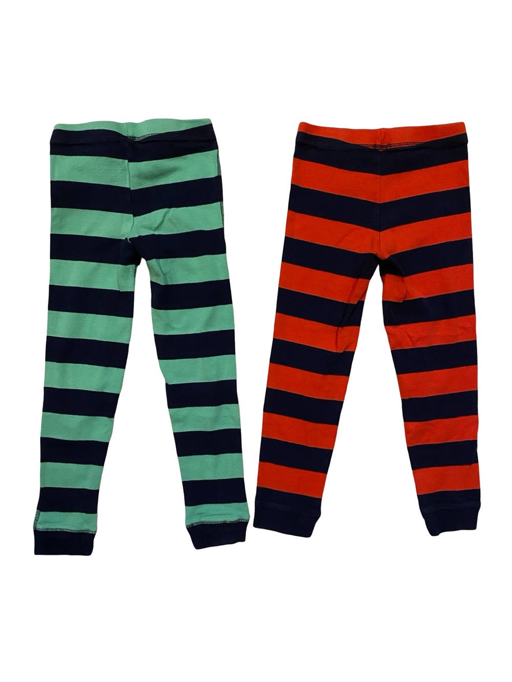Primary Striped Kids Pajama Bottoms - Green, Red & Navy - Picture 2 of 3